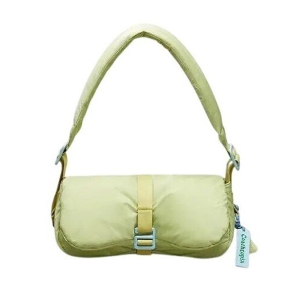 NWT! Coachtopia Alter Ego Puffy Hobo Bag Lime Green Recycled Shoulder Bag Edgy‎